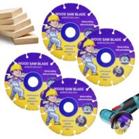 4 Pcs Trennscheiben 125 mm Winkelschleifer Professional, Hartmetall Sägeblatt für Holz, Holz, Sperrholz, Gummi, Kunststoffe, für Holzbearbeitung
