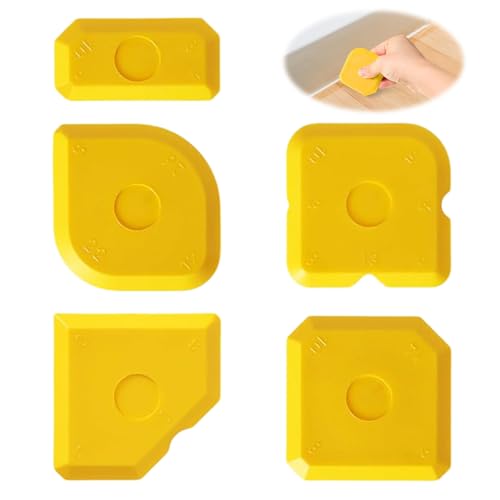 Silikonabzieher für Fugenarbeiten, 5-teiliges Set aus langlebigem Material, leicht zu reinigen und mehrfach wiederverwendbar.