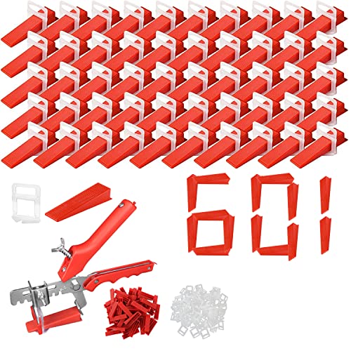 Nivellierungssystem für Fliesen mit 601 Teilen, darunter 500 Flieseneinsätze und 100 Fliesenkeile