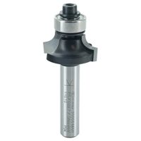 Abrundfräser mit hohem Präzisionsgrad, Hartmetall, 8mm Schaft, 22.7mm Durchmesser, 9.5mm Nutzlänge, 5mm Radius, Kugellager