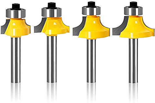 Abrundfräser Set mit Lager und 6mm Schaft für Holzbearbeitung, hochwertige Oberfräse für präzise Bearbeitung