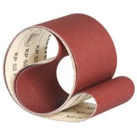 Hochwertiges Schleifband für Holz, Korund/Aluminiumoxid beworfen, offene Streuung, anpassungsfähige Unterlage und reißfeste Oberfläche.