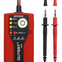 Messgerät für Durchgangs- und Leitungsprüfung, hoch- und niederohmige Widerstände, Polaritätsprüfung, Taschenlampenfunktion, 6 V - 400 V