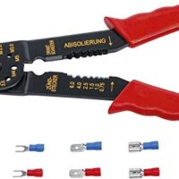 Crimpzange mit Kabelschuh-Sortiment, 200 mm Länge, 61 isolierte Verbindungen für Heimwerker und DIY-Projekte