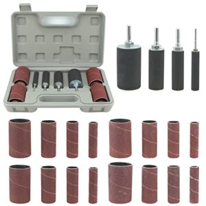 Hochwertiges Schleifwalzen Set mit 20 Stück in verschiedenen Größen, ideal für Heimwerker und Handwerker zum Bearbeiten von Holz und Metall.