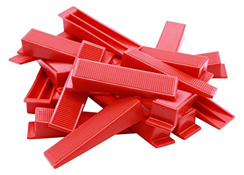 Keile-Set für das einfache und sichere Verlegen von Fliesen, wiederverwendbare Kunststoffkeile, Nivelliersystem für optimalen Fugenabstand, perfekt für Wand- oder Bodenfliese