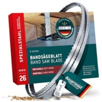 Bayerwald Spezialstahl gehärtete Zahnspitzen Bandsägeblatt, Hochleistungsprodukt für professionellen Einsatz in der Holzverarbeitung, geeignet für alle gängigen Holzarten und Sägebänder, einsatzfertig geschweißt