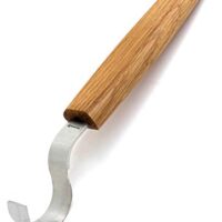 BeaverCraft Hakenmesser SK2 Eiche 3cm Klinge Holzschnitzlöffel Messer für Schüsselbecher Löffel Schnitzen Rechtshänder Holzschnitzmesser Gebogene Werkzeuge für Anfänger, hochwertiges Werkzeug für Holzschnitzen mit scharfer Kohlenstoffstahl-Klinge und ergonomischem Eichen-Griff