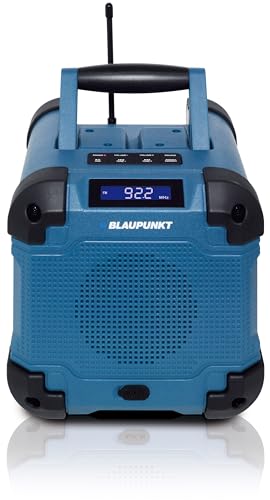 Robustes Baustellenradio mit Bluetooth, UKW und AUX-IN - perfektes Begleiter für Baustelle, Werkstatt & Garten