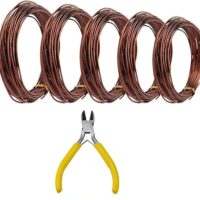 Baumtraining Draht Set mit 5 Rollen unterschiedlicher Größen für Bonsai-Bäume, hochwertiger Aluminiumdraht mit hoher Qualität und guter Flexibilität.