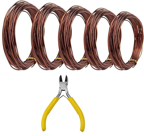 Baumtraining Draht Set mit 5 Rollen unterschiedlicher Größen für Bonsai-Bäume, hochwertiger Aluminiumdraht mit hoher Qualität und guter Flexibilität.