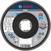 Bosch 1x PRO Metal X571 Fächerschleifscheibe, abgewinkelte Ausführung für X-Lock - Stahl und Edelstahl mit Ø 125 mm und Körnung 60