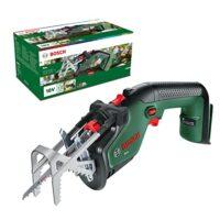 Bosch Akku-Gartensäge, Säbelsäge, Reciprosäge, 18-Volt-System, Schneidekapazität 80 mm, mit Schweizer Präzisionssägeblatt für Holz