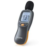 Digital Schallpegelmesser mit LCD-Display und Hintergrundbeleuchtung, geeicht von 35 dB bis 130 dB für die Messung der Lautstärke in verschiedenen Umgebungen.
