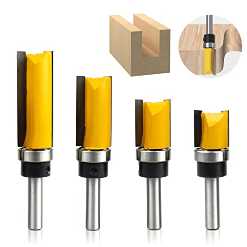 Hochwertige Bündigfräser mit Kugellager für präzise und saubere Schnitte im Holzbearbeitungsbetrieb