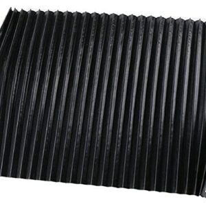 flexible schützende Abdeckung für Fräsmaschine, CNC-Maschinenschutz, Staubtuch, flach, Akkordeon-Faltenbalg, Werkzeug, Schwarz (245 mm)