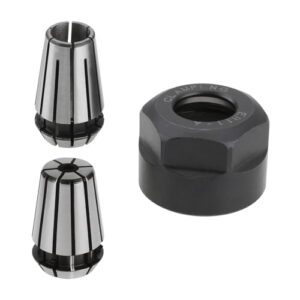 3-teiliger ER11 Spannzangenmutternsatz mit 1/4-Zoll-Spannzange, 1/8-Zoll-Spannzange und ER11-Klemmmutter für CNC-Graviermaschinen, Drehmaschinen und Fräswerkzeuge