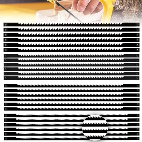 24 Stück Dekupiersägeblätter mit Stift, 127mm Feinschnitt Laubsägeblätter, Dekupiersäge Sägeblätter 10/15/18/24 für Holz Metallplastik Schneiden Sägen