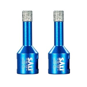 Diamantbohrer Set für Winkelschleifer, 10mm, 2 Stücke, M14 Gewinde, Diamantbohrer Glasbohrer Set Lochsäge für Keramik, Granit, Porzellan, Fliesen, Feinsteinzeug, Mauerwerk, Marmor