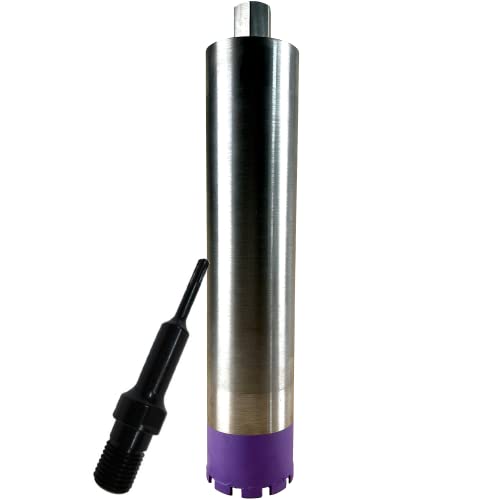 Diamantbohrkronen-Set für Beton mit 1 1/4 Zoll Aufnahme und Nutzlänge 400mm, ideal für Bohrungen in härtestes Material