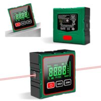 Digitale Wasserwaage mit Laser Winkelmesser, Magnetfuß und LCD Display für Holz-, Bau- und Dekorationsprojekte