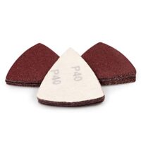 Dreieck-Schleifpapier mit Klettverschluss, Körnung 40, 80 mm, für oszillierende Multifunktionswerkzeug, Detailschleifer, Schleifscheiben, Dreieck-Schleifscheiben