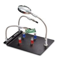 Magnetische Helfe Hand für Löten, Modellbau Zubehör mit Lupe und 4 Magnetpfosten