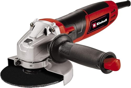Einhell Winkelschleifer TC-AG 125/850, 850 Watt, 12.000 Umdrehungen pro Minute, maximale Schnitttiefe 33 mm, maximale Scheibendurchmesser 125 mm, Wiederanlaufschutz, Trennscheiben nicht enthalten