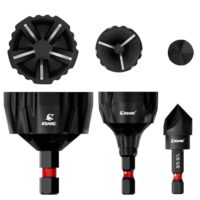 EZARC 3tlg Entgratungs-Außenfasenwerkzeug- und Senkbohrer-Set, Anfasbohrer aus Wolframkarbid, Entgratungsbohrer, Gratentfernungswerkzeuge, passend für 1/8'- 1-3/8' (3 mm-35 mm)