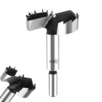 Forstnerbohrer 40mm, Professional Forstnerbohrer für Holzbearbeitung, Bohrer mit Rundschaft, Wolframstahl Bohrer für präzise und effiziente Löcher in Hart- und Weichholz