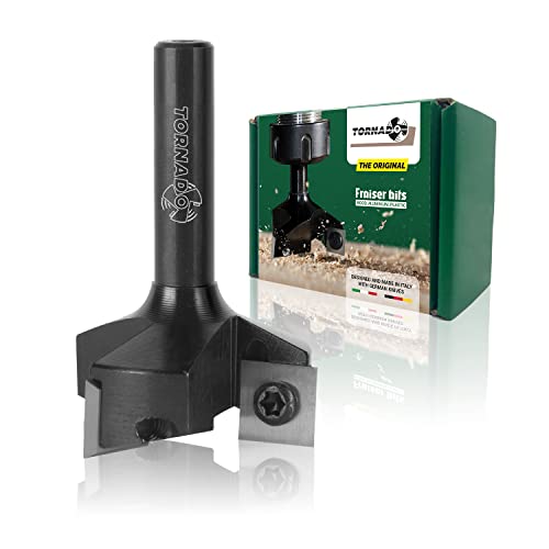 Professionelles Planfräser für Holz mit 35 mm Schnittdurchmesser und 8 mm Schaft, ideal für CNC-Fräsen, Oberfräsen oder Handoberfräsen