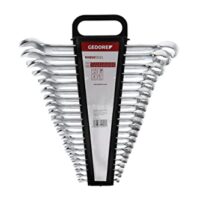 Umfangreicher Ring-Maulschlüssel-Satz mit 21 Teilen für Heimwerker und Profis, Chrom-Vanadium-Stahl, Silber, Schlüsselweite 6-32 mm