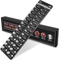 Gewindeprüfer mit 28 Muttern- und Bolzengewindegrößen, Schraubenidentifizierung mit 14 Standard- und 14 metrischen Gewindegrößen, schwarzes Werkzeug für Anfänger und Fortgeschrittene