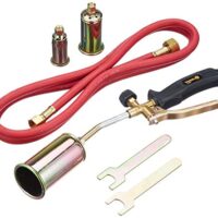 Hochwertiger Gasbrenner mit hoher Temperaturleistung von 1500 bis 1800°C, ideal für professionelle Anwendungen in der Heimwerker- und DIY-Branche.