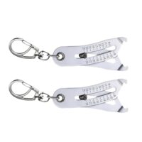 Gewindegrößen-Checker mit Schlüsselanhänger und Mutter zum Messen von Schrauben und Gewinden, Werkzeug für Heimwerker und Profis