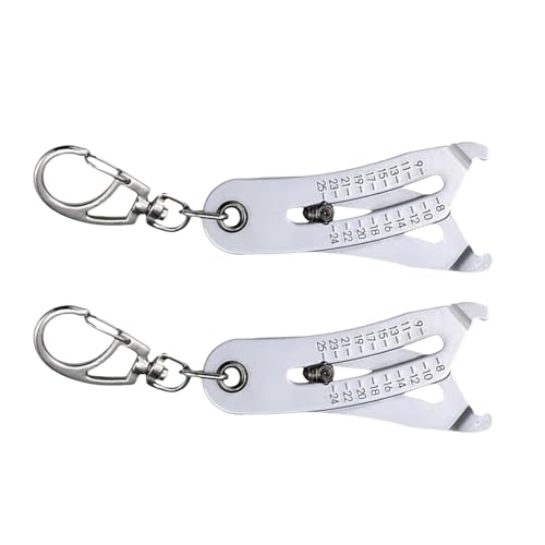 Gewindegrößen-Checker mit Schlüsselanhänger und Mutter zum Messen von Schrauben und Gewinden, Werkzeug für Heimwerker und Profis