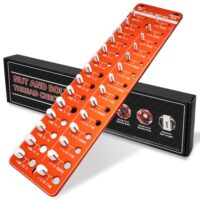GIMYUAN Gewindeprüfer, 28 Muttern- und Bolzengewindegrößenprüfer, Schraubenidentifizierungslehre mit 14 Standard- und 14 metrischen Größen (Orange)
