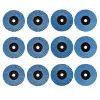 12 Stueck Fächer-Schleifscheiben 76mm, Schleifscheiben fuer Winkelschleifer, 3 Zoll Fächer-Schleife, Körnung 40/60/80/120