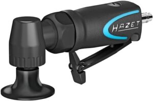 HAZET Mini Tellerschleifer 9033M-11 für Oberflächenbearbeitung, Präzise Arbeitsplätze selbst in schwer zugänglichen Bereichen, Multilager-Getriebe, Abgewinkelte Schleifteller