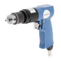 Effiziente Druckluft-Bohrmaschine für Werkstatt, Metall, Holz und Montage mit 193 mm Länge, max. Ø10 mm Bohrdurchmesser und 1800 U/min.