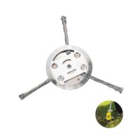 Robuste Unkrautbürste mit 3 Kopfhälfen für Rasentrimmer, Stahldrahtkonstruktion und Fugenreinigung im Garten