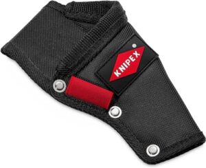 Mehrzweck-Gürteltasche 40 mm von KNIPEX, ein vielseitiges Werkzeug für verschiedene Anwendungen mit Gürtelschlaufe und konischer Schnittform für das Tragen von 1 bis 3 Handwerkzeugen.