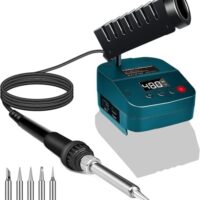 Kabelloser Lötkolben für Bosch 18V GBA/BAT Akku, schnelles Aufheizen mit LED Digitalem Display und Mobilität Soldering Iron mit USB und Type-C für Heimwerker, Gerätereparatur und Drahtschweißen.