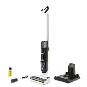 Kabelloser Saugwischer mit 3 Reinigungsmodi, Akkulaufzeit: ca. 30 min, Flächenleistung pro Akkuladung: ca. 130 m², Weiß