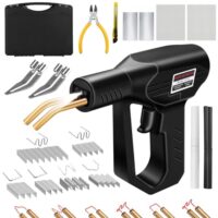 Kunststoff-Schweißgerät mit 150W-Schweißpistole, Zange und Aufbewahrungsbox für Reparaturen von Autostoßstangen, Spielzeug und Recyclingbehältern