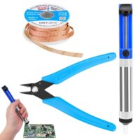 3-teiliges Lötwerkzeug-Set mit Mikro-Scherdrahtschneider und Lötpumpe für Heimwerker und Elektroniker
