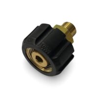 Hochwertiger Adapter für Hochdruckreiniger - M22x1,5 Innengewinde auf 1/4'' Außengewinde - Messing mit Kunststoff-Schutz