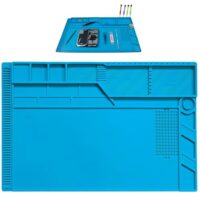 Magnetische Lötmatte für Elektronik-Reparaturen, 55x35cm Silikon-Lötmatte, Hitzebeständige Reparaturmatte, Antistatik Matte, ideal für Kamera, elektronische Geräte, Laptop und Handy Reparatur