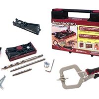 Das Milescraft 7336 Pocket Jig 200 XCJ ist ein Komplettes Taschenloch-Jig-Kit-System zum Bohren von Holzverbindungen mit 51 mm Stirnklemme, ideal für Anfänger und Fortgeschrittene.