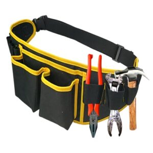 Werkzeuggurtel mit 12 Taschen und abnehmbarer Handwerker Gurtel für Elektriker, Schreiner und Bauarbeiter